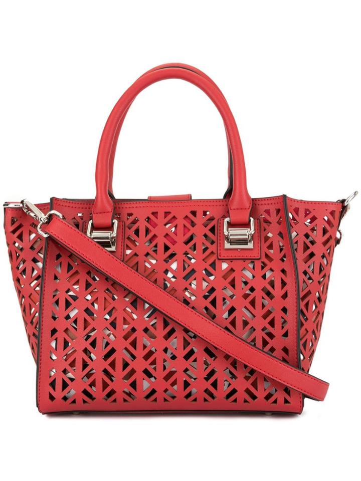 Loveless Cutout Detail Tote Bag - Red