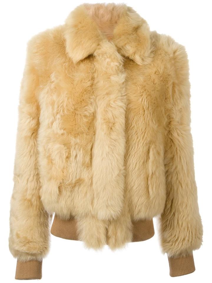 Each X Other Bomber Jacket, Women's, Size: Medium, Nude/neutrals, Lamb Skin/sheep Skin/shearling