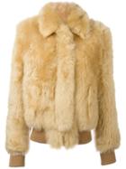 Each X Other Bomber Jacket, Women's, Size: Medium, Nude/neutrals, Lamb Skin/sheep Skin/shearling