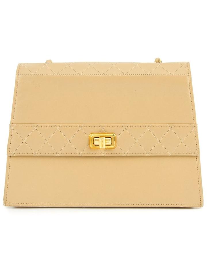 Chanel Vintage Chain Shoulder Bag, Women's, Nude/neutrals