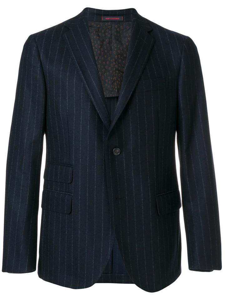 The Gigi Striped Blazer - Blue