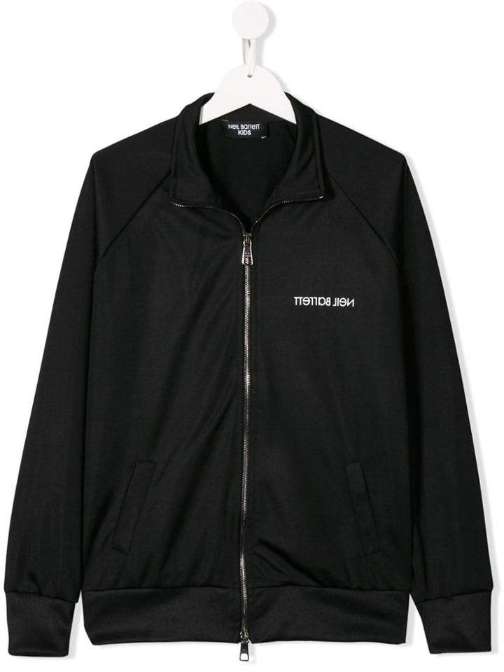Neil Barrett Kids Zipped Bomber Jacket - Black