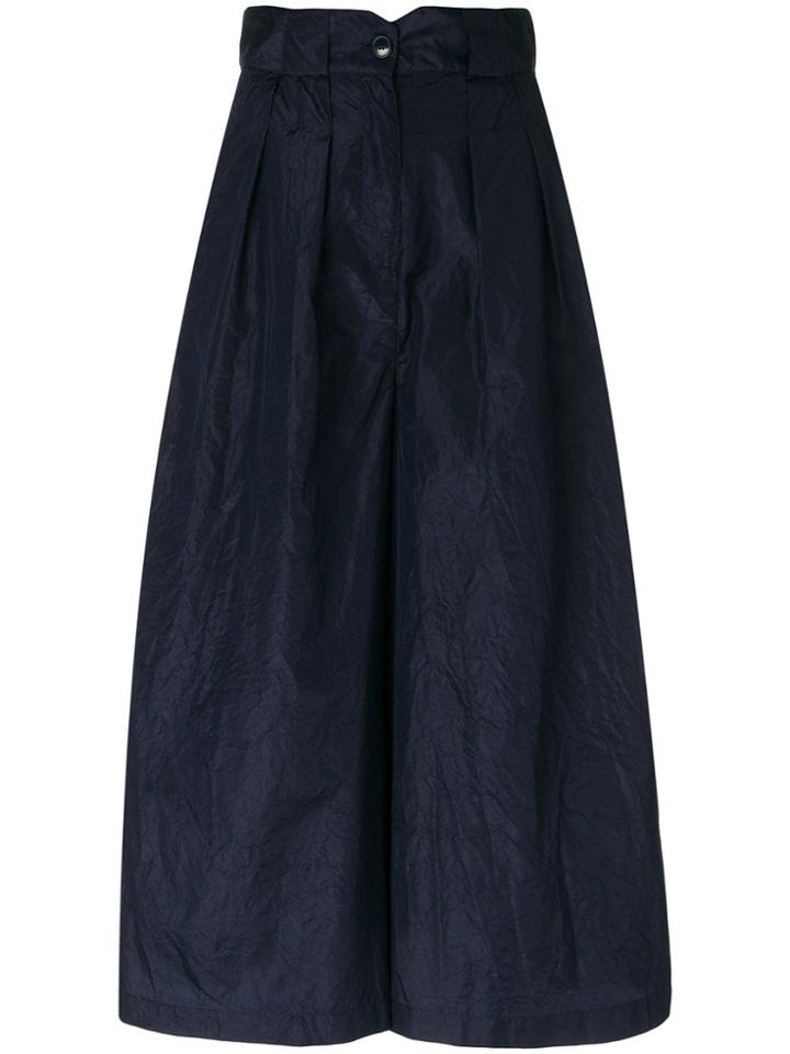 Dusan Cropped Flared Trousers - Blue