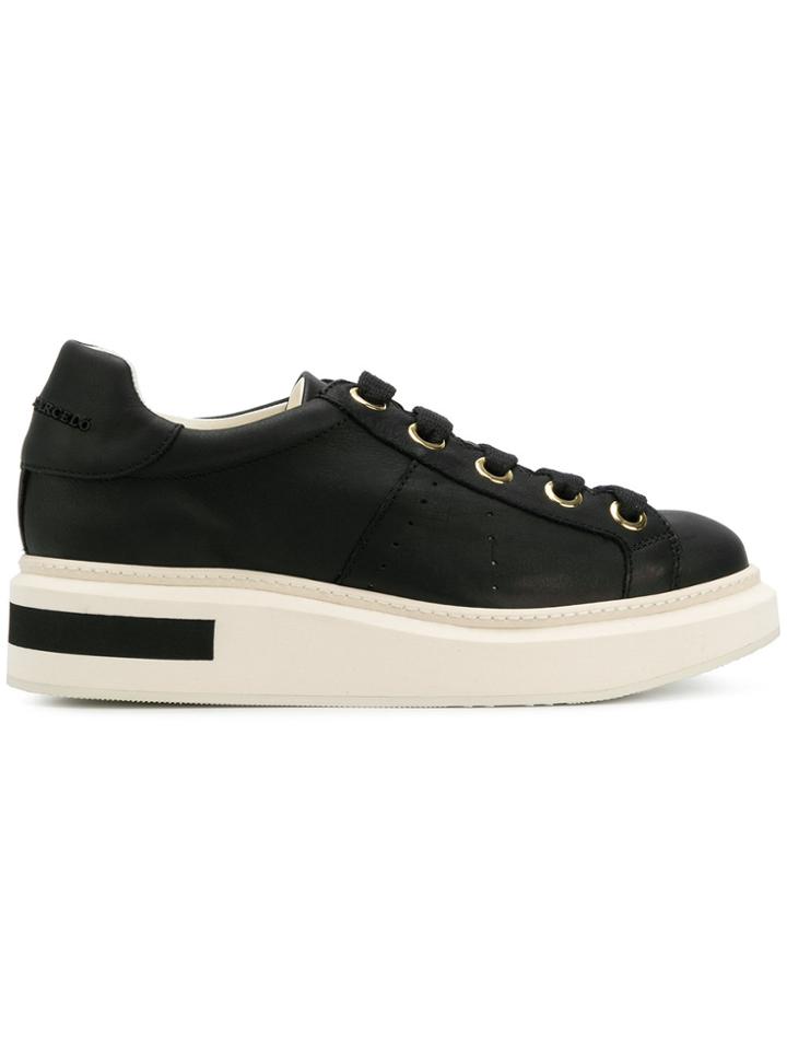 Manuel Barceló Wedge Lace-up Sneakers - Black