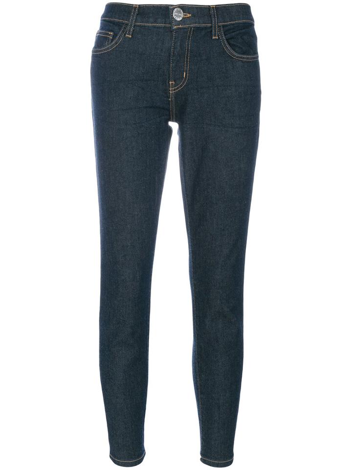 Current/elliott - Cropped Jeans - Women - Cotton/spandex/elastane/tencel - 27, Blue, Cotton/spandex/elastane/tencel