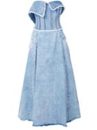 Natasha Zinko Strapless Denim Dress - Blue