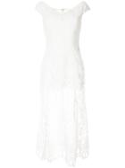 Alice Mccall Baudelaire Broderie Anglais Midi Dress - White