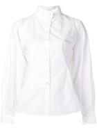 Maison Flaneur Funnel Neck Shirt - White