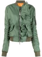 Unravel Project Zipped Bomber Jacket - Green