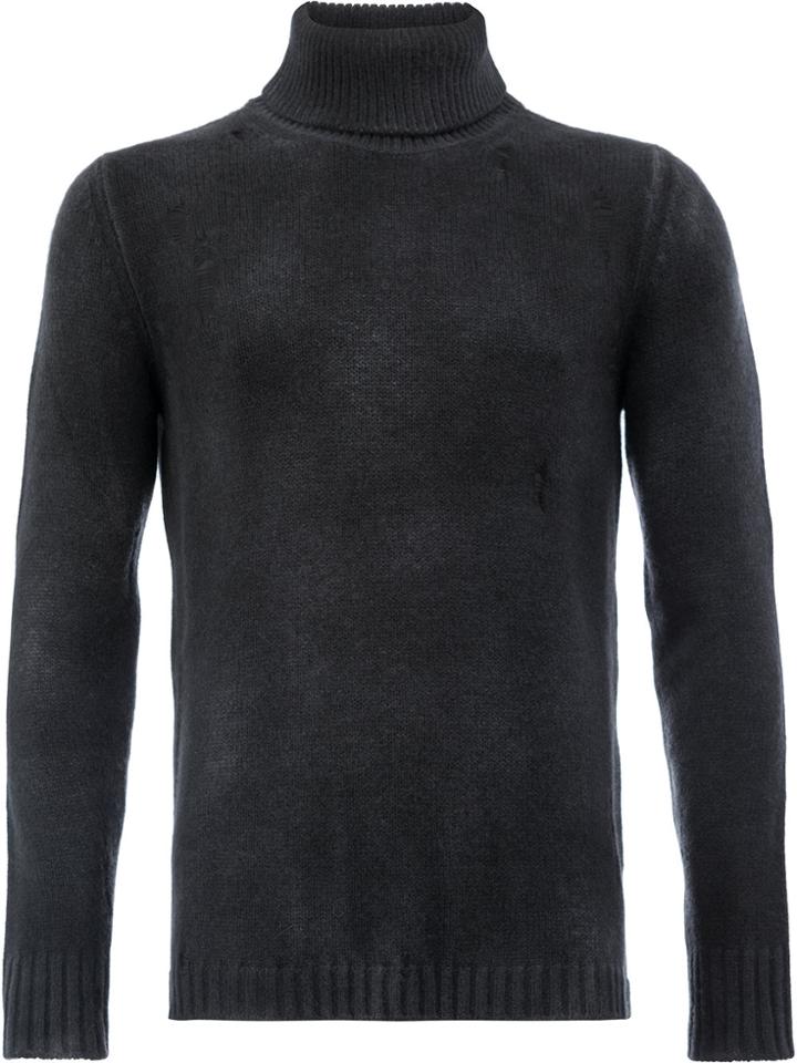 Avant Toi Roll Neck Jumper - Black