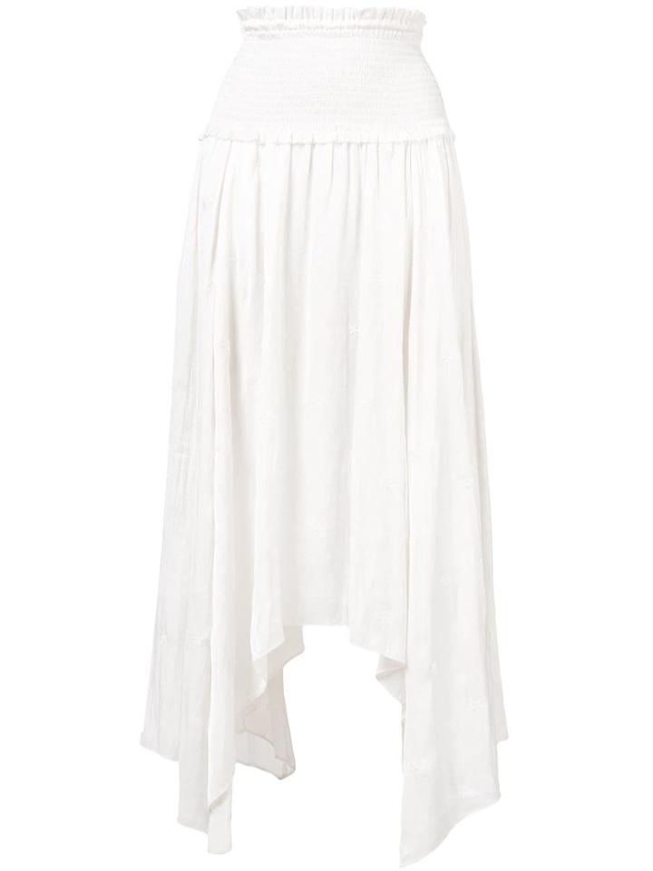 Ulla Johnson Gathered Waist Asymmetric Skirt - White