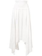 Ulla Johnson Gathered Waist Asymmetric Skirt - White