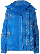 Ganni Padded Paisley Print Jacket - Blue