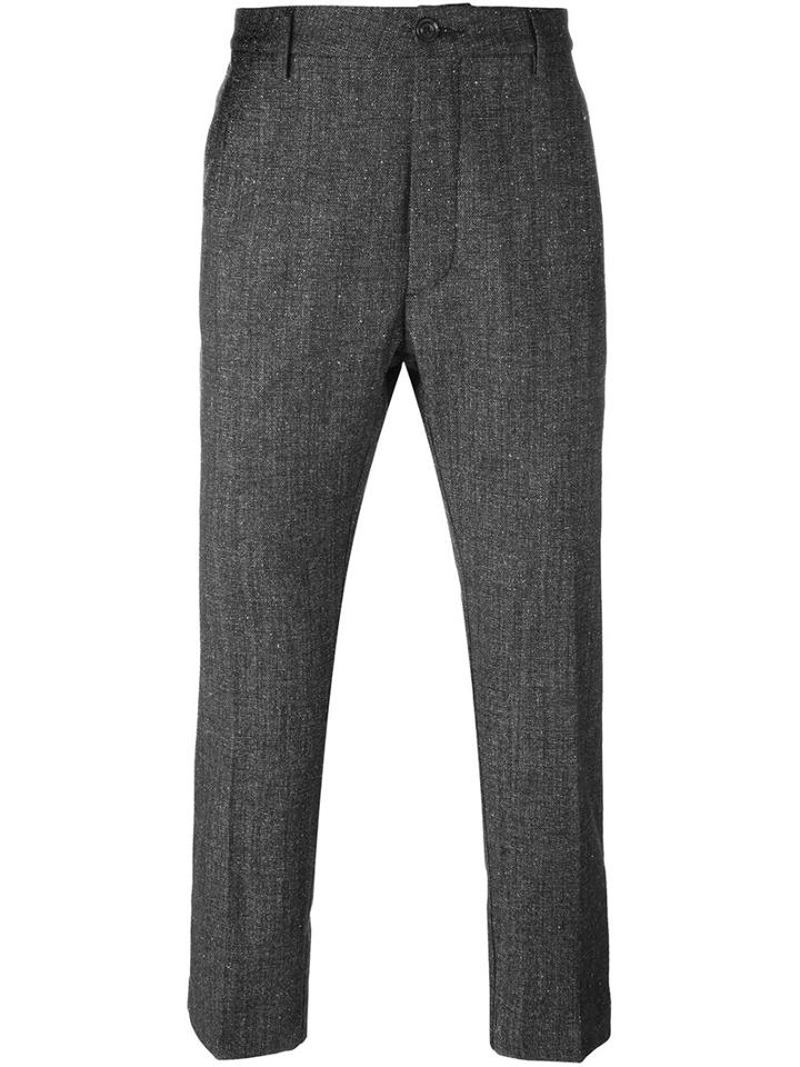 Pence Front Pleat Trousers, Men's, Size: 50, Black, Silk/spandex/elastane/virgin Wool