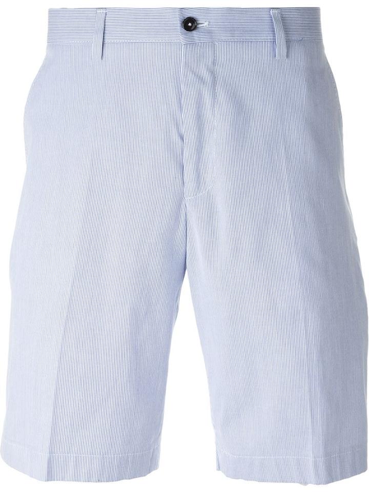 Mp Massimo Piombo Striped Bermuda Shorts