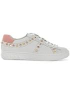 Ash Stud And Gem Embellished Sneakers - White