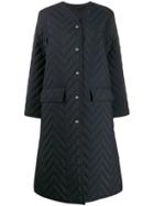 Acne Studios Single-breasted Quilted Coat - Black