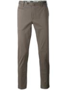 Pt01 - Plain Chinos - Men - Cotton/spandex/elastane - 48, Brown, Cotton/spandex/elastane