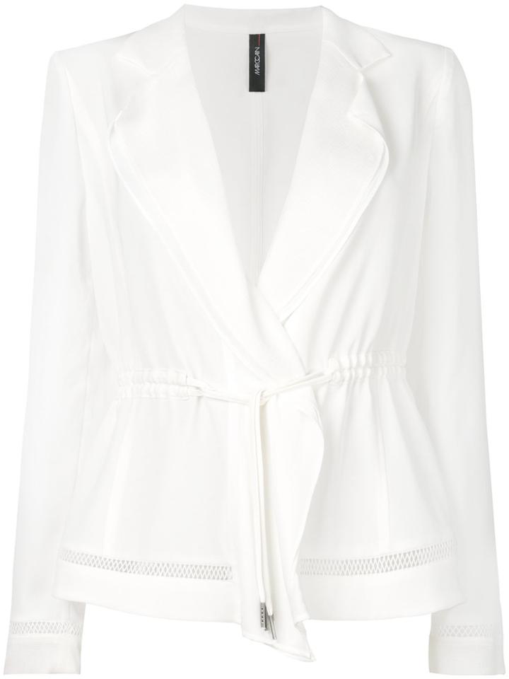 Marc Cain Drawstring-waist Blazer - White