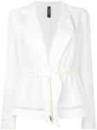 Marc Cain Drawstring-waist Blazer - White