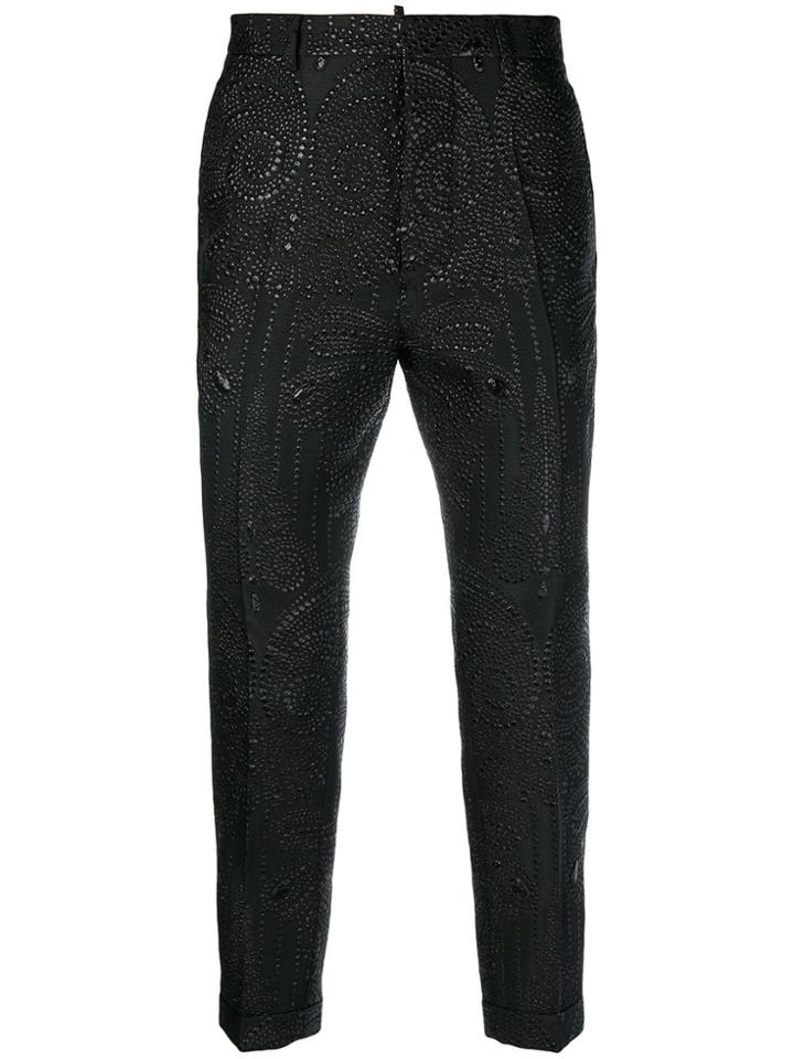 Dsquared2 Crystal Embellished Trousers - Black