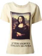 Moschino Vintage Mona Lisa T-shirt, Women's, Size: 44, Nude/neutrals