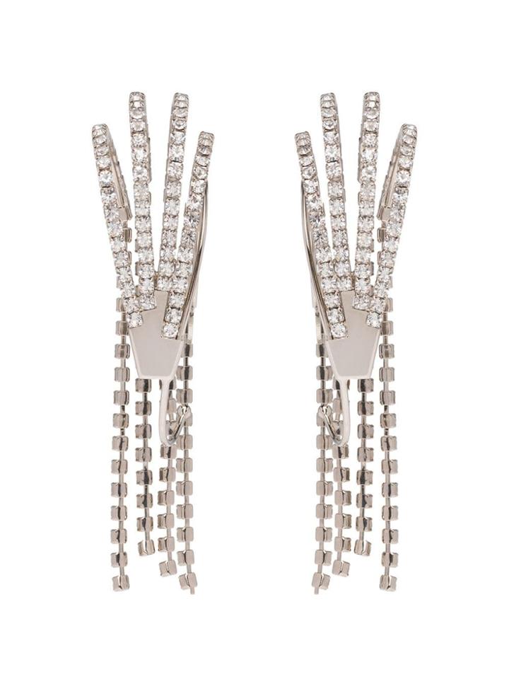 Miu Miu Crystal Earrings - Metallic