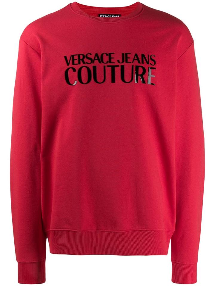 Versace Jeans Couture Logo Print Sweatshirt - Red