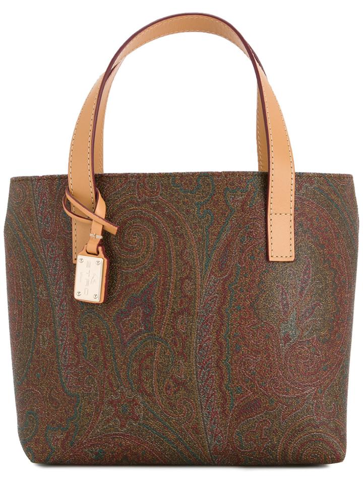 Etro Paisley Print Square Tote Bag - Multicolour