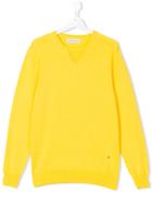 Manuel Ritz Kids Buttoned Collar Sweatshirt - Yellow & Orange