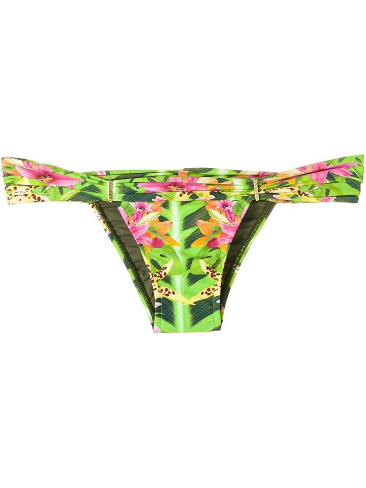 Blue Man Printed Bikini Bottoms, Women's, Size: Medium, Green, Lyocell