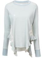 Nsf Asymmetric Ruffle Sweater - Blue