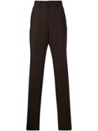 E. Tautz Pleated Terry Trousers - Brown