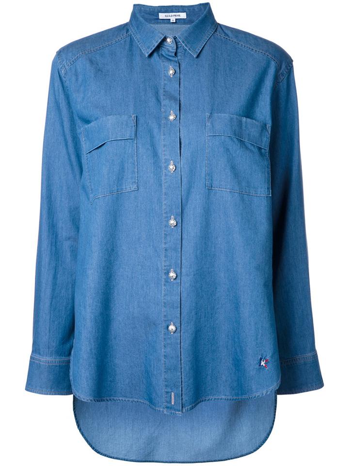 Guild Prime - Denim Shirt - Women - Cotton/nylon/cupro - 36, Blue, Cotton/nylon/cupro