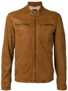 Fay - Zipped Jacket - Men - Cotton/leather/polyester - M, Brown, Cotton/leather/polyester