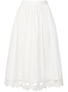 Blumarine Embroidered Full Skirt - White