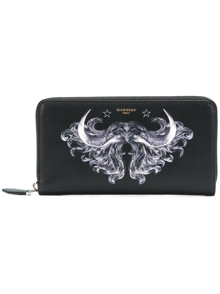 Givenchy Sketch Motif Continental Wallet - Black