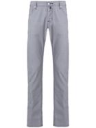 Jacob Cohen Geometric Print Straight Leg Trousers - Blue