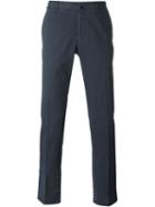 Incotex Front Pleat Trousers, Men's, Size: 56, Blue, Cotton/spandex/elastane
