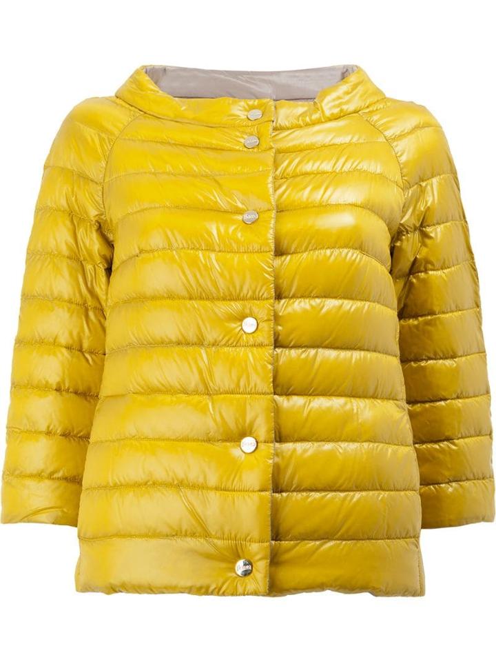 Herno Reversible Cropped Sleeve Jacket - Yellow