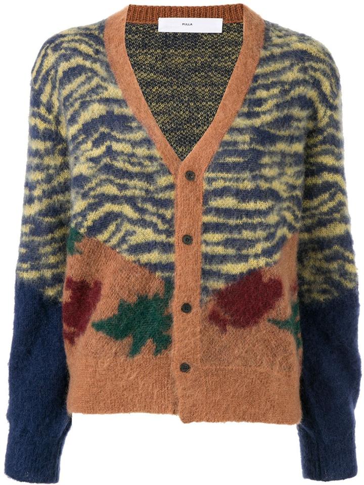 Toga Pulla Contrast Animal Print Cardigan - Brown