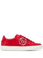 Philipp Plein Lo-top Statement Sneakers - Red