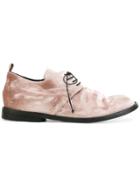 Ann Demeulemeester Distressed Lace-up Shoes - Pink & Purple