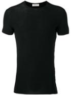 Isabel Benenato - Horizontal Knit Crew Neck T-shirt - Men - Cotton - S, Black, Cotton
