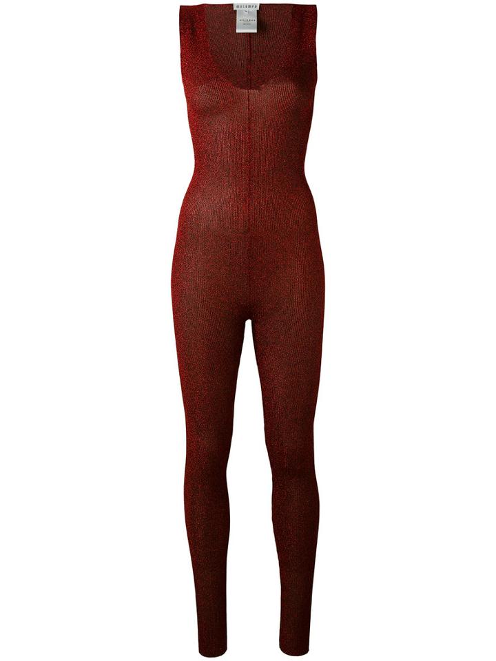 Melampo - Ribbed Knit Jumpsuit - Women - Nylon/polyester - 40, Red, Nylon/polyester