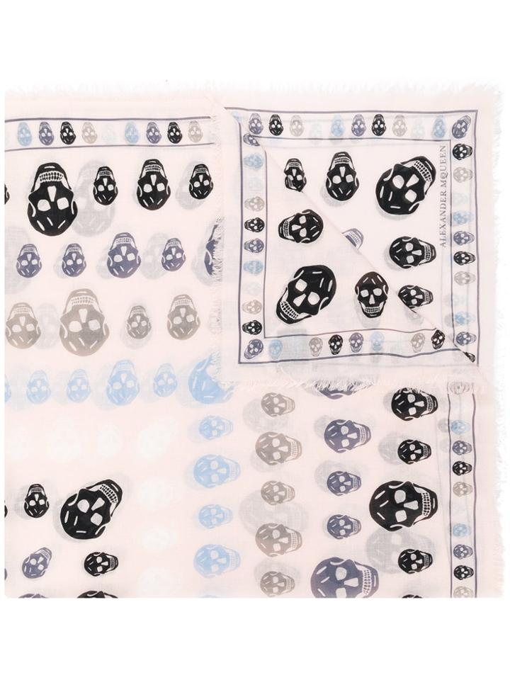 Alexander Mcqueen Classic Skull Scarf - Neutrals