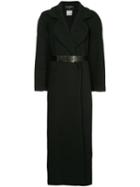 Chanel Pre-owned Quilted Long Coat - Black