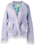 Saks Potts Shearling Jacket, Women's, Size: 2, Pink/purple, Sheep Skin/shearling/polyester