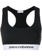Paco Rabanne Logo Bralet - Black