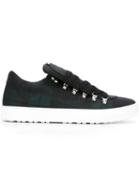 Dsquared2 Metallic Accent Checked Sneakers